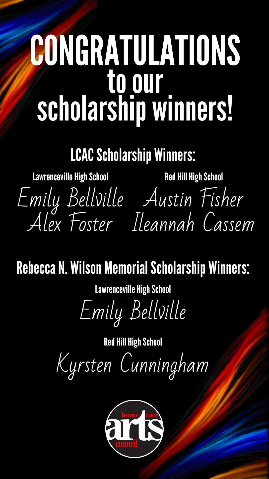 Congrats Scholarship Winners