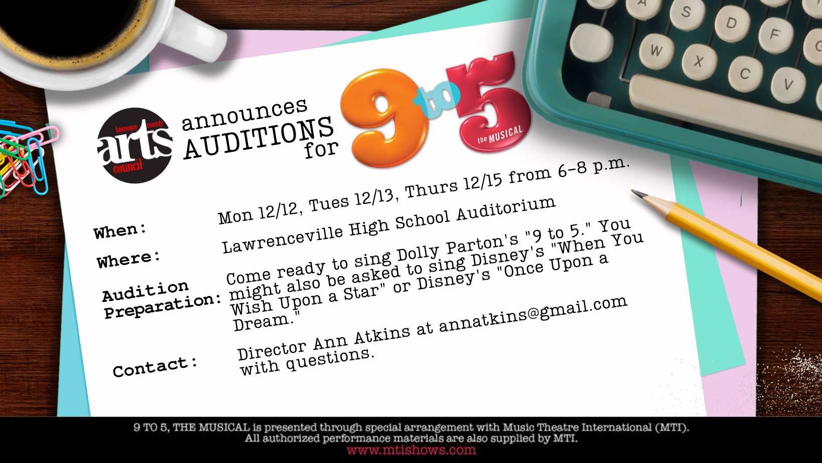 9 to 5 Auditions